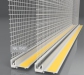 Okenný začisťovací profil Sivá svetlá  RAL7047 APU so sieťkou 2,4 m 6mm (bal. 20ks) LS-VHL s lamelou - lišta APU